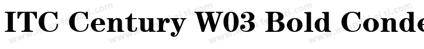ITC Century W03 Bold Condensed字体转换